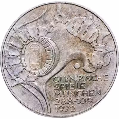 купить Германия 10 марок 1972 "XX летние Олимпийские Игры, Мюнхен 1972 - Стадион" знак монетного двора: "D" - Мюнхен