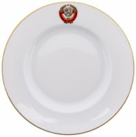 купить Тарелка из Кремлевского сервиза, фарфор, роспись, золочение, Ленинградский фарфоровый завод (ЛФЗ), СССР, 1960-1980 гг.