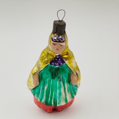 купить Ёлочная игрушка "Шамаханская царица", из набора "Сказка о золотом петушке", стекло, роспись, металл, Завод стеклянных ёлочных украшений и оптических изделий, г. Москва, СССР, 1950-1960 гг.