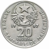 Купить Мавритания 20 угий (ouguiya) 1987