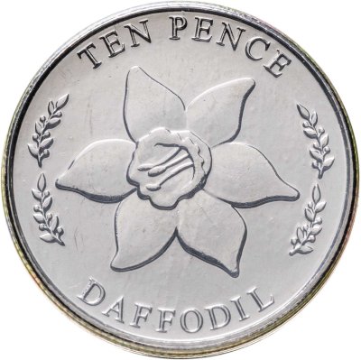купить Джерси 10 пенсов (pence) 2022 "Полевые цветы - Нарцисс" в коинкарте