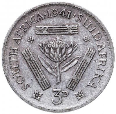 купить ЮАР 3 пенса 1941 Георг VI