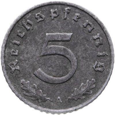 купить Германия, Третий рейх 5 рейхспфеннигов (reichspfennig) 1941, знак монетного двора: "A" - Берлин