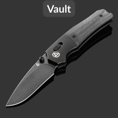 купить Складной нож QSP Vault blackwash (QS157-A2), сталь 14C28N, рукоять Aluminum/Black Micarta
