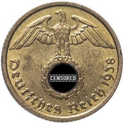 купить Германия (Третий Рейх) 10 рейхспфеннигов (reichspfennig) 1938, знак монетного двора "A" - Берлин
