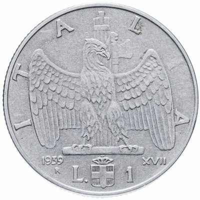 купить Италия 1 лира (lira) 1939 (Не магнетик - XVIII)
