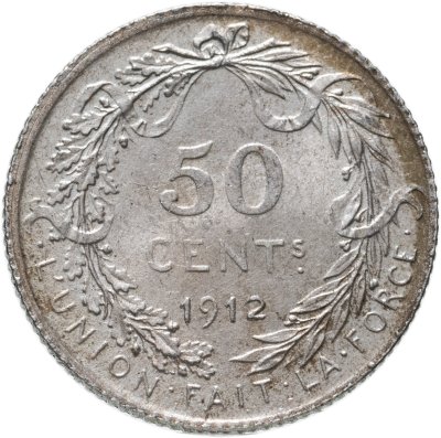 купить Бельгия 50 сантимов (centimes) 1912 Надпись на французском - 'ALBERT ROI DES BELGES'