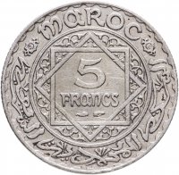 купить Марокко 5 франков 1934