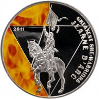 Купить Того 500 франков CFA 2011 "Великие женщины воительницы - Жанна д`Арк" в футляре