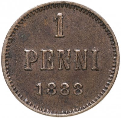купить 1 пенни (penni) 1888, монета для Финляндии