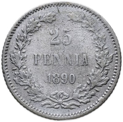купить 25 пенни (pennia) 1890 L Российская Финляндия