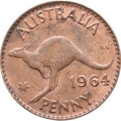 купить Австралия 1 пенни (penny) 1964 Точка после "PENNY." - Монетный двор Перта