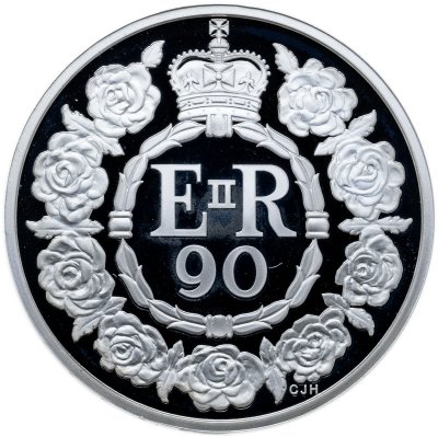 купить Великобритания 5 фунтов 2016 "90 лет со дня рождения Королевы Елизаветы II" в футляре