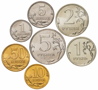 купить Набор монет Банка России 2008 СПМД (7 штук)