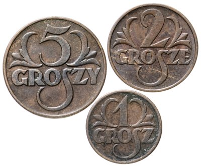 купить Польша, набор из 3 монет 1938 года