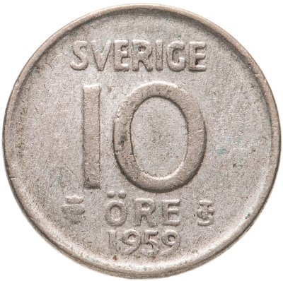 купить Швеция 10 эре (ore) 1959