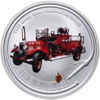 Купить Острова Кука 1 доллар 2006 "Пожарная машина Bickle triple combination pumper"