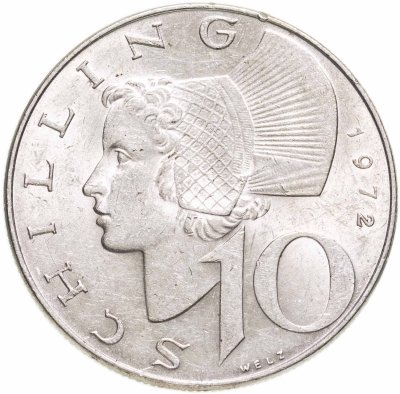 купить Австрия 10 шиллингов (shillings) 1972