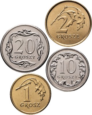 купить Польша набор монет 2009-2013 (4 штуки, старые гроши)
