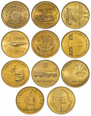 купить Словения набор монет 1993-1997 (11 монет)