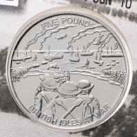 купить Гернси 5 фунтов 2010 "Битва за Британию 1940 года: Эвакуация Данкирка" в большом конверте с маркой