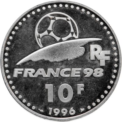 купить Франция 10 франков (francs) 1996 Чемпионат мира по футболу 1998