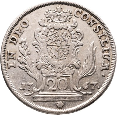 купить Германия, Бавария 20 крейцеров 1767 Максимилиан III
