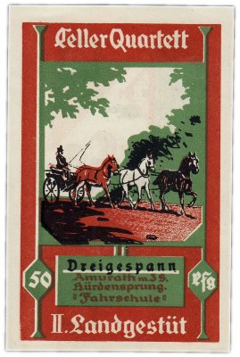 купить Германия (Ганновер : Целле) 50 пфеннигов 1922 "Конный завод в Целле" (226.2a/B1)