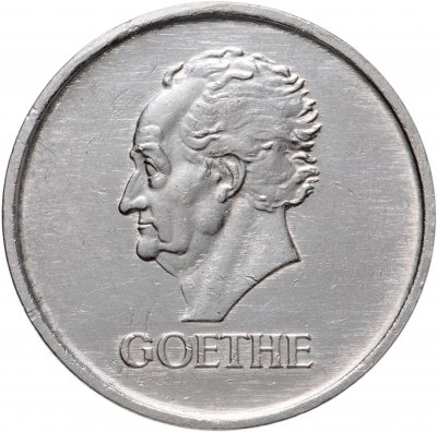 купить Германия 3 рейхсмарки (reichsmark) 1932 "100 лет со дня смерти Гёте", знак монетного двора "A" — Берлин