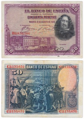 купить Испания 50 песет 1928 (Pick 75)
