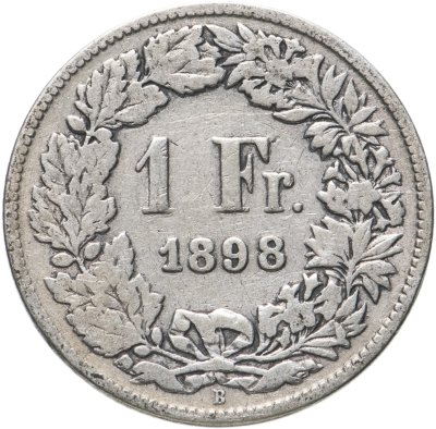 купить Швейцария 1 франк (franc) 1898