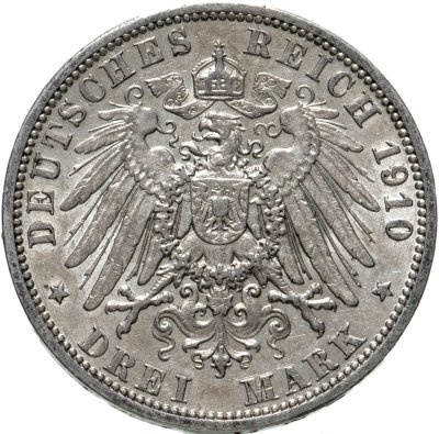 купить Германская Империя, Пруссия 3 марки 1910 A