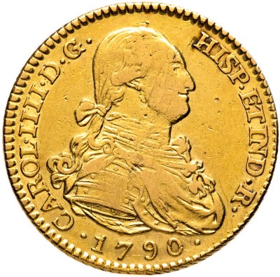 купить Испания 2 эскудо 1790, знак монетного двора "M" - Мадрид