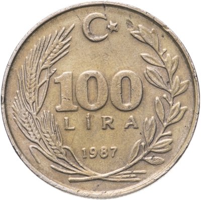 купить Турция 100 лир (lira) 1987