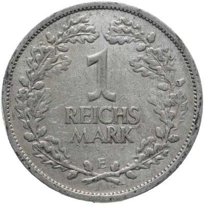 купить Германия 1 рейхсмарка (reichsmark) "E" 1925
