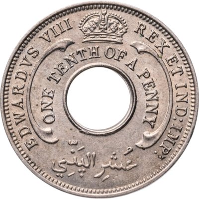 купить Британская Западная Африка 1/10 пенни (penny) 1936 Эдуард VIII Без отметки монетного двора