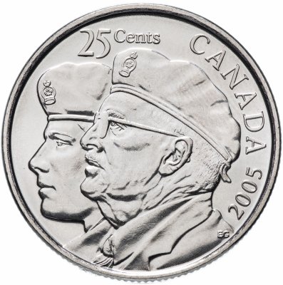 купить Канада 25 центов (cents) 2005 "Год Ветеранов"