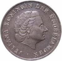 купить Нидерландские Антильские острова 1 гульден (gulden) 1964 Метки "Рыба" и "Звезда" после даты