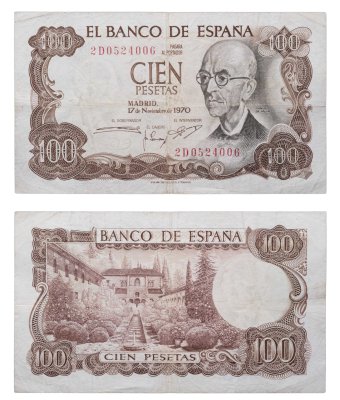 купить Испания 100 песет 1970