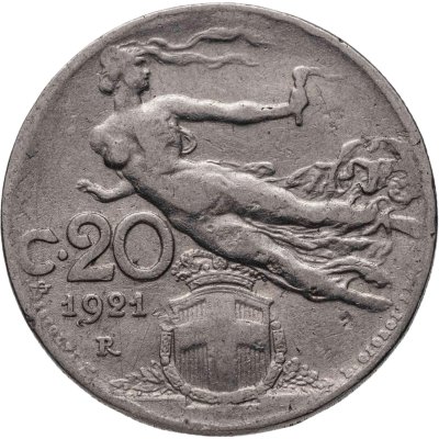 купить Италия 20 чентезимо (centesimi) 1921
