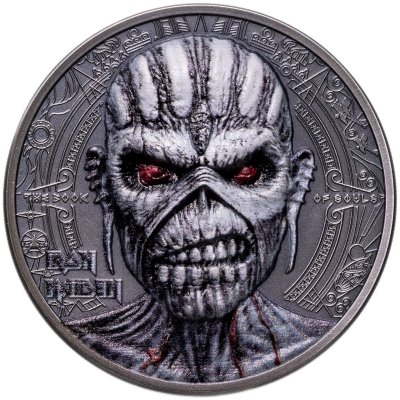 купить Острова Кука 10 долларов 2024 "Iron Maiden – The Book of Souls", в футляре с сертификатом