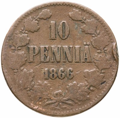 купить 10 пенни (pennia) 1866