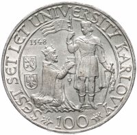 купить Чехословакия 100 крон 1948 "600 лет Карлову университету"