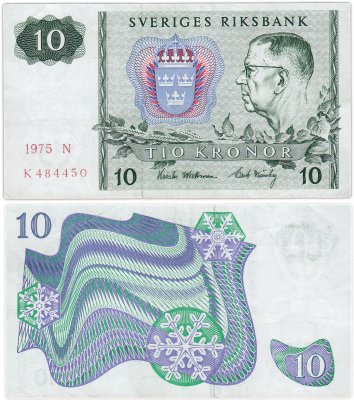 купить Швеция 10 крон 1975