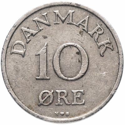 Купить Дания 10 эре 1948-1960, случайная дата