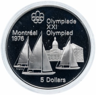 купить Канада 5 долларов (dollars) 1973 "XXI летние Олимпийские Игры, Монреаль 1976: Яхтинг"