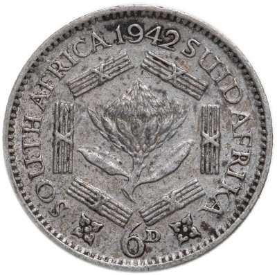 купить ЮАР 6 пенсов (pence) 1942