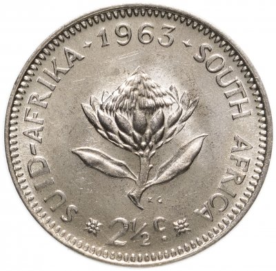 купить ЮАР 2 1/2 цента (cent) 1963