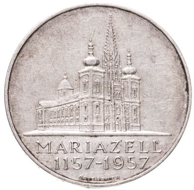 купить Австрия 25 шиллингов (shillings) 1957 800 лет Базилике Мариацелля