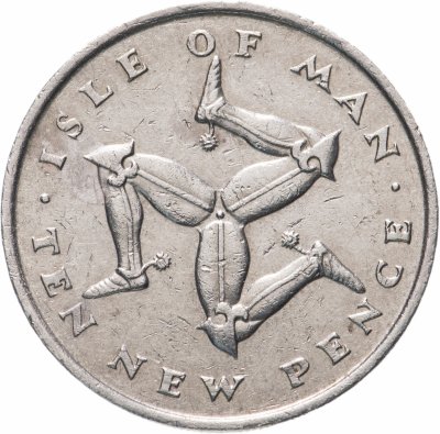 купить Остров Мэн 10 новых пенсов (pence) 1975